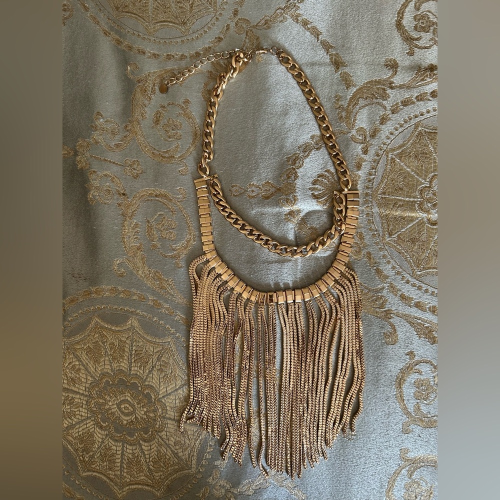 Baddie Statement Fringe Necklace